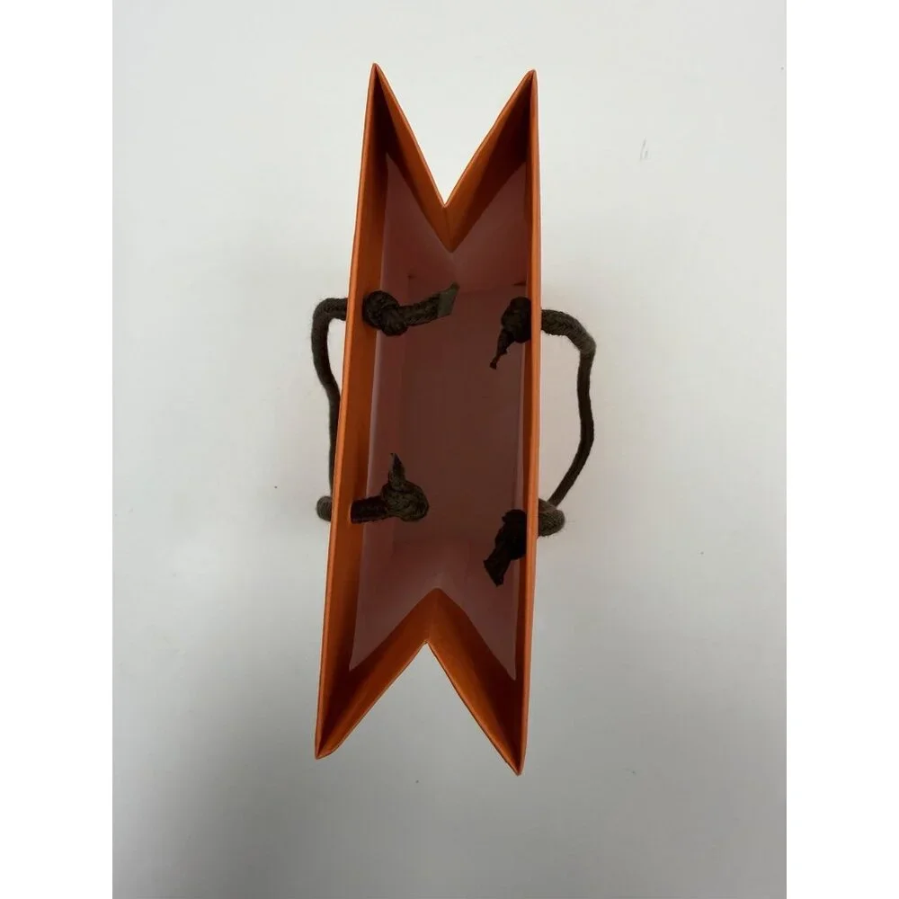 Hermes Empty Shopping Gift Bag Orange 8.5